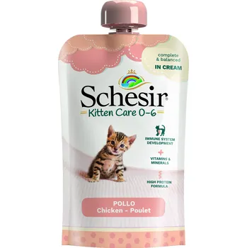 Krmivo pro kočku Schesir S.p.A. Schesir Cat kapsa Kitten kuře v krému 150g