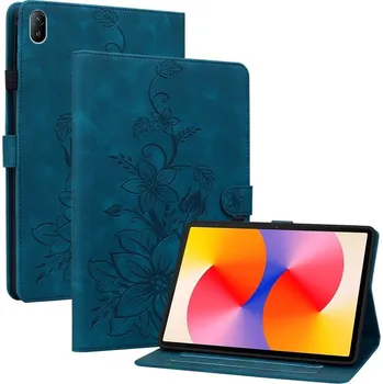 Pouzdro na tablet VSECHNONAMOBIL 107895 ART LILY Zaklápěcí pouzdro pro Huawei MatePad SE 11 2024 modré