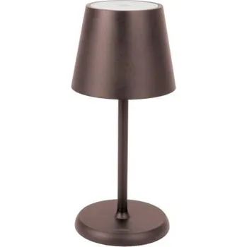 Venkovní osvětlení Akumulátorová stolní LED lampa Brunner Lucien barva hnědá