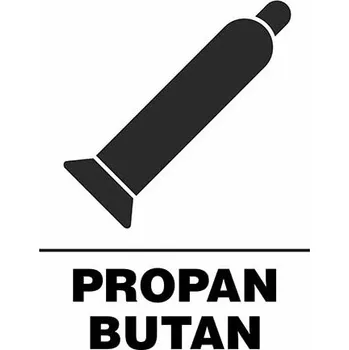 Značení Tlaková láhev PROPAN BUTAN - samolepka 100 x 140 mm