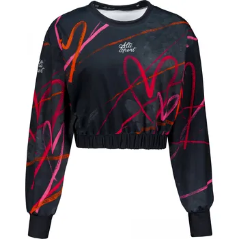 Dámská mikina Dámská funkční cropped mikina premium ALTISPORT VOJ/ALW082MI08 ČERNÁ XS