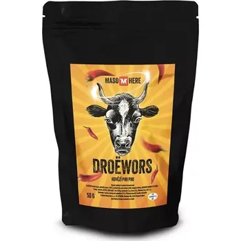 Sušené maso Maso Here Droëwors Hovězí Piri Piri 50g