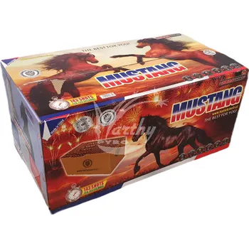 Zábavní pyrotechnika Mustang složený ohňostroj 143ran ráže 25-30-45mm