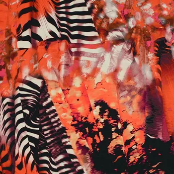 Úplet DK280602801, oranžovo-bordó vzor, š.140