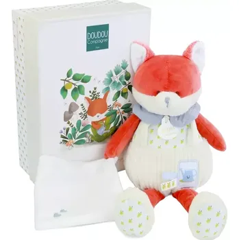 plyšák Doudou et Compagnie Paris Doudou Dárková sada Plyšová liška Romarin s dečkou 28 cm