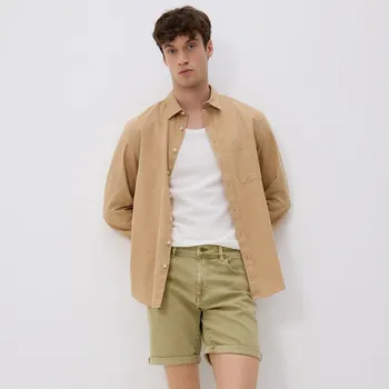 Pánské oblečení Reserved - Džínové šortky slim fit - zelená - 6539H-07J - 6539H-07J-34