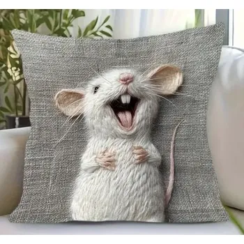 Polštář Polštář s náplní POTKAN bílý smíšek 45 x 45 cm