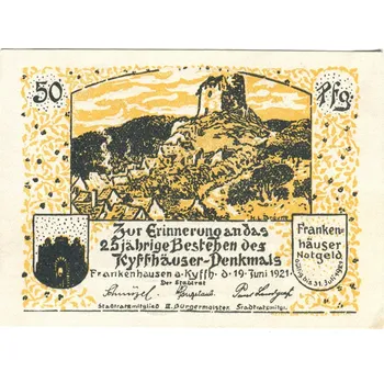 Sběratelství FRANKENHAUSEN a. Kyffh. 50 Pfennig 1921. 6 ks