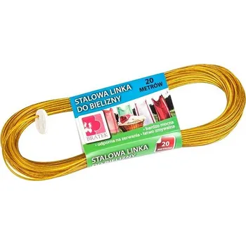 Šňůra na prádlo BRATEK šňůra na prádlo ocelová 20 m, mix barev