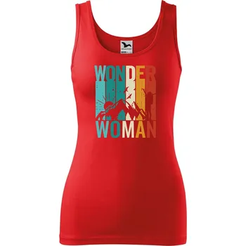 Dámské tílko s potiskem Wonder woman Velikost: L, Barva: Červená