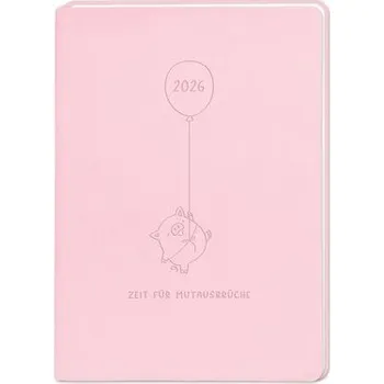 Terminplaner Lederlook 2026 Rosa - Grafik Werkstatt