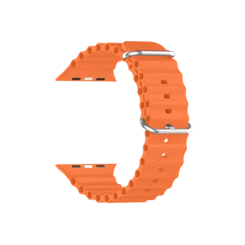 Řemínek na hodinky KSIX silikonový řemínek, vroubkovaný pro 42/44/45mm, oranžová B0930MR04