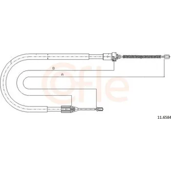 Brzdový systém Tažné lanko, parkovací brzda COFLE CFE11.6584