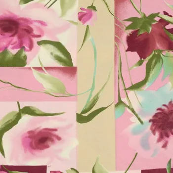 Úplet DK312001498, barevné obdelníky s květy, š.150