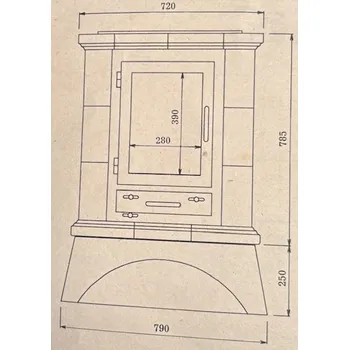 ABX - náhradní sklo pro kamna ALASKA