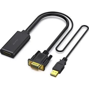 Redukce BENFEI VGA na HDMI adaptér s audio výstupem (černý)
