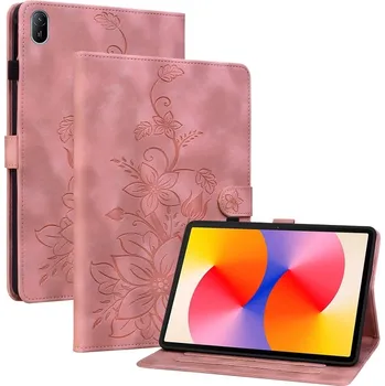 Pouzdro na tablet VSECHNONAMOBIL 107896 ART LILY Zaklápěcí pouzdro pro Huawei MatePad SE 11 2024 růžové