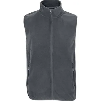 Pánská bunda SOĽS Factor Unisex fleecová vesta SL03822 Uhlově šedá M