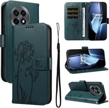 Pouzdro na tablet VSECHNONAMOBIL 108074 ART DANDELION Peněženkové pouzdro pro OnePlus 13R 5G tmavě zelené