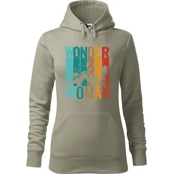Pánská mikina Dámská mikina Wonder woman Velikost (žena): XL, Vyberte barvu: Světlá khaki