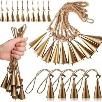 Obraz BAF Sada 10 x Vintage mosazný zvonek se závěsem