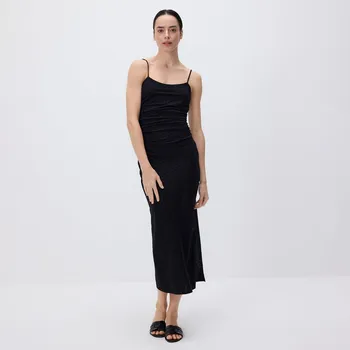 Dámské šaty Reserved - Maxi šaty s drapováním - černý - XO743-99X - XO743-99X-M