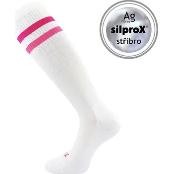 Dámské oblečení VOXX Podkolenky dámské sportovní RETRANA s ionty stříbra BÍLÉ s růžovou 35-38 118885