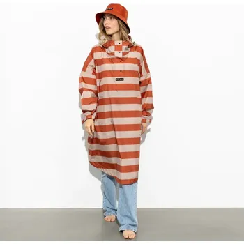 Dámský kabát VIVI MARI Kabát do deště Bolt stripes Cinnamon/latte