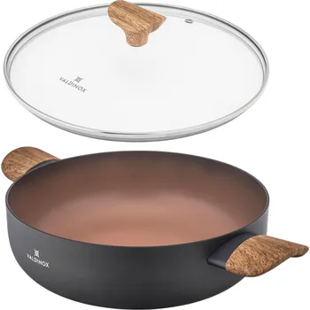 Hrnec Valdinox Hrnec mělký s poklicí Morgan 26 cm, 3,4 l, béžová