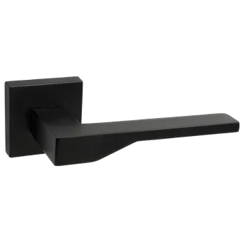 Dveřní kování Kuchinox Klika AREUS hranatá rozeta - černá - (komplet 2 ks)