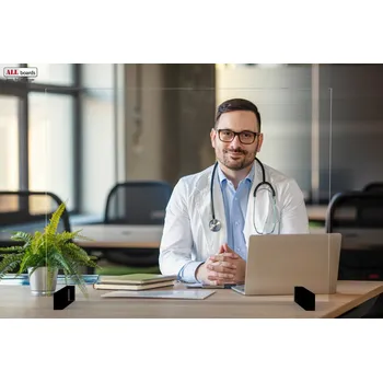 Allboards SKLENĚNÁ přepážka Bezpečný Prostor 90x60 cm