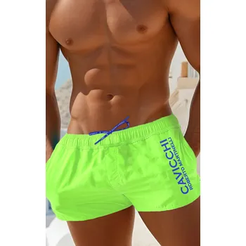 Pánské plavky Pánské plavky koupací šortky Cavicchi CS142 77171 luxusní neónově žluto zelené pánské plavky Roberto Martinelli Velikost: M