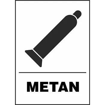Značení Tlaková láhev METAN - tabulka 140 x 200 mm