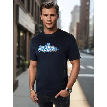 Pánské tričko Tmavě modré tričko s potiskem RX5372 Velikost: M