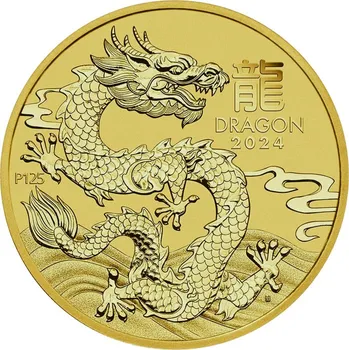 Zlatá investiční mince Year of the Dragon Rok Draka Lunární 10 Oz 2024