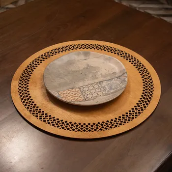 ASIR Sada dřevěných jídelních podložek 4 kusy SELJUK hnědá