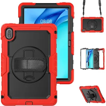 Pouzdro na tablet VSECHNONAMOBIL 107883 SOLID 360 Odolný obal pro Huawei MatePad SE 11 2024 červený