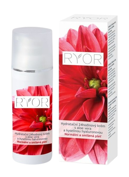 RYOR Hydratační 24hodinový krém s Aloe Vera a kyselinou hyaluronovou 50ml dávkovač