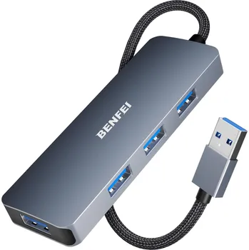 USB hub BENFEI USB 3.0 Hub 4-Port (šedý)