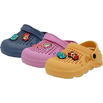 Chlapecké pantofle SLOBBY dětské pantofle 192-0050-S1 růžové-žluté-tmavě modré 35