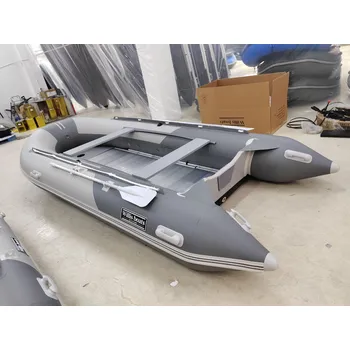 Člun Nafukovací člun Willis boats RY-BD420 v šedo-šedé barvě se skládací hliníkovou podlahou