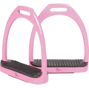 Třmeny HH Aluminium Color, růžové, 11 cm