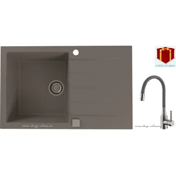 Granitový dřez Alveus SET dřez Cadit 20 + baterie Mintas - BRS/81 beton + dárek (příborník,…