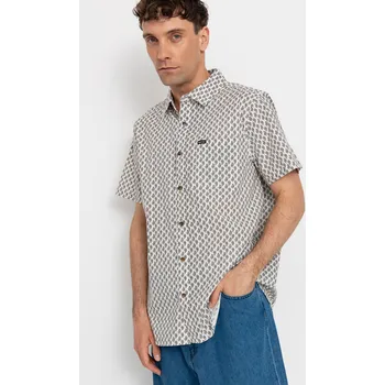 Pánská košile Brixton Charter Print (off white/paisley) XL, bílá