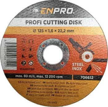 Řezný kotouč Kotouč na kov řezný PROFI, Ø 125 x 1,6 x 22,2 mm, ENPRO