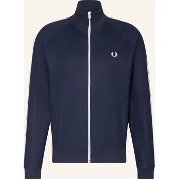 Pánská mikina Fred Perry Pánská Tréninková Bunda, tmavě modrá / bílá, XXL
