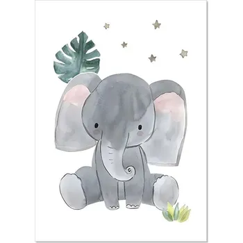 Plakát Boho zvířecí dětské obrázky na plátno | dětské plakáty - 1 , 30 x 40 cm bez rámu