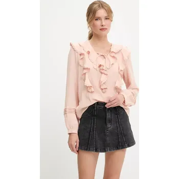 Dámská halenka Halenka Answear.LAB dámská, růžová barva, hladká T1938.hos 30X, vel. M