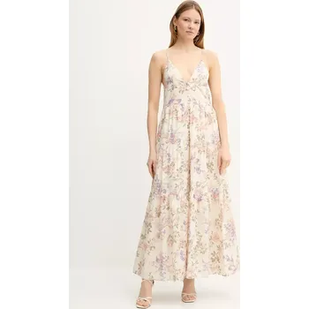 Dámské šaty Šaty Twinset béžová barva, maxi, 251TT2150 01X, vel. 36