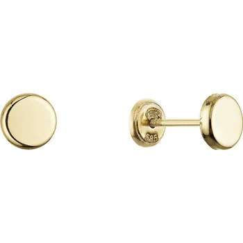 Náušnice Zlaté 14karátové náušnice pecky placičky 91A00075